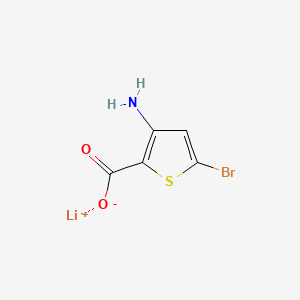 molecular formula C5H3BrLiNO2S B13509745 Lithium(1+)3-amino-5-bromothiophene-2-carboxylate 