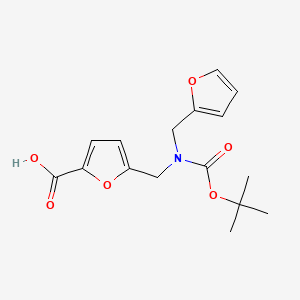 5-({[(Tert-butoxy)carbonyl](furan-2-ylmethyl)amino}methyl)furan-2-carboxylic acid