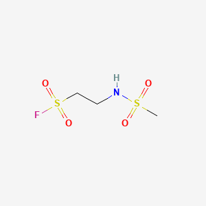 molecular formula C3H8FNO4S2 B13509779 2-Methanesulfonamidoethane-1-sulfonylfluoride 