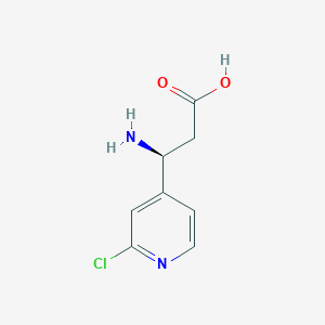 molecular formula C8H9ClN2O2 B13509790 (S)-3-Amino-3-(2-chloropyridin-4-yl)propanoic acid 