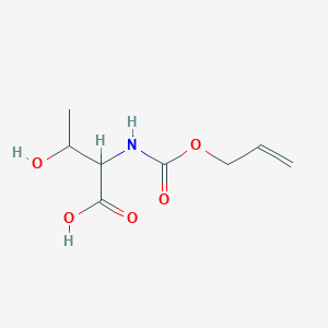 molecular formula C8H13NO5 B13509826 3-Hydroxy-2-{[(prop-2-en-1-yloxy)carbonyl]amino}butanoic acid 