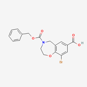 4-((Benzyloxy)carbonyl)-9-bromo-2,3,4,5-tetrahydrobenzo[f][1,4]oxazepine-7-carboxylic acid