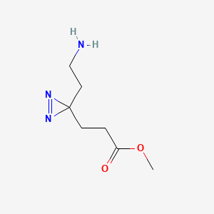 molecular formula C7H13N3O2 B13509854 Methyl 3-(3-(2-aminoethyl)-3H-diazirin-3-yl)propanoate 