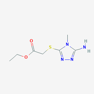 Ethyl 2-((5-amino-4-methyl-4H-1,2,4-triazol-3-yl)thio)acetate