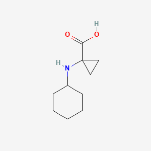 molecular formula C10H17NO2 B13509875 1-(Cyclohexylamino)cyclopropane-1-carboxylicacid 