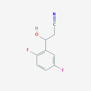 molecular formula C9H7F2NO B13509896 3-(2,5-Difluorophenyl)-3-hydroxypropanenitrile 