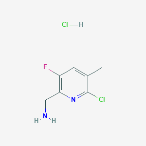 molecular formula C7H9Cl2FN2 B13509897 1-(6-Chloro-3-fluoro-5-methylpyridin-2-yl)methanamine hydrochloride 