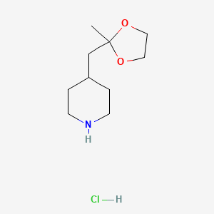 4-[(2-Methyl-1,3-dioxolan-2-yl)methyl]piperidine hydrochloride