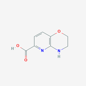 molecular formula C8H8N2O3 B13509902 2H,3H,4H-pyrido[3,2-b][1,4]oxazine-6-carboxylic acid 