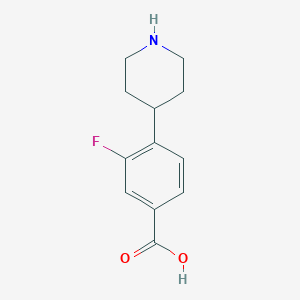 3-Fluoro-4-(4-piperidyl)benzoic Acid