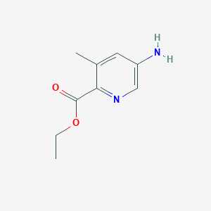 molecular formula C9H12N2O2 B13509982 Ethyl 5-amino-3-methylpicolinate 