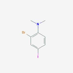 molecular formula C8H9BrIN B13510003 2-bromo-4-iodo-N,N-dimethylaniline 