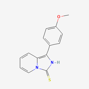 molecular formula C14H12N2OS B13510012 1-(4-Methoxyphenyl)imidazo[1,5-a]pyridine-3-thiol 