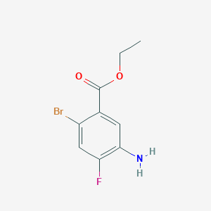 molecular formula C9H9BrFNO2 B13510014 Ethyl 5-amino-2-bromo-4-fluorobenzoate 