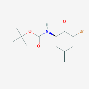 tert-butyl N-[(3R)-1-bromo-5-methyl-2-oxohexan-3-yl]carbamate