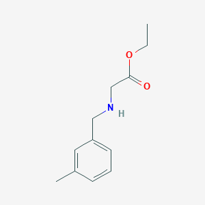 molecular formula C12H17NO2 B13510033 Ethyl 2-[(3-methylphenyl)methylamino]acetate 