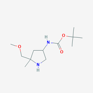 tert-butyl N-[5-(methoxymethyl)-5-methylpyrrolidin-3-yl]carbamate, Mixture of diastereomers