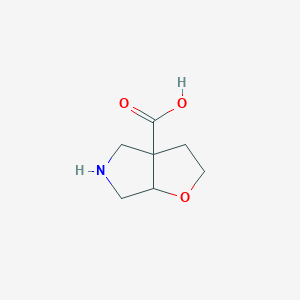 molecular formula C7H11NO3 B13510044 Hexahydro-3aH-furo[2,3-c]pyrrole-3a-carboxylic acid 