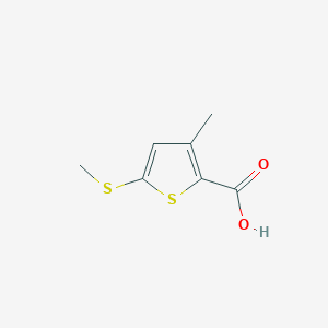 molecular formula C7H8O2S2 B13510060 3-Methyl-5-(methylsulfanyl)thiophene-2-carboxylicacid 