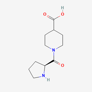 molecular formula C11H18N2O3 B13510086 (S)-1-Prolylpiperidine-4-carboxylic acid 