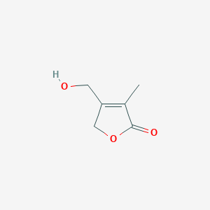 molecular formula C6H8O3 B13510114 4-(Hydroxymethyl)-3-methyl-2,5-dihydrofuran-2-one 