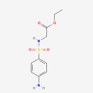 molecular formula C10H14N2O4S B13510148 Ethyl ((4-aminophenyl)sulfonyl)glycinate 