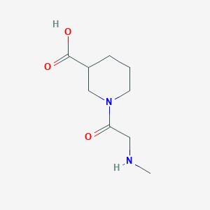 molecular formula C9H16N2O3 B13510165 1-(Methylglycyl)piperidine-3-carboxylic acid 