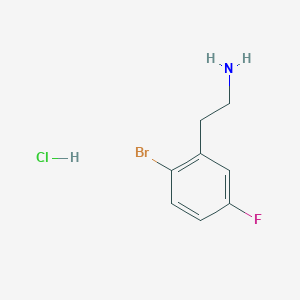 molecular formula C8H10BrClFN B13510183 2-(2-Bromo-5-fluorophenyl)ethan-1-aminehydrochloride 