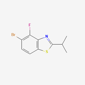 molecular formula C10H9BrFNS B13510200 5-Bromo-4-fluoro-2-(propan-2-yl)-1,3-benzothiazole 