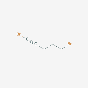 molecular formula C5H6Br2 B13510206 1,5-Dibromopent-1-yne 