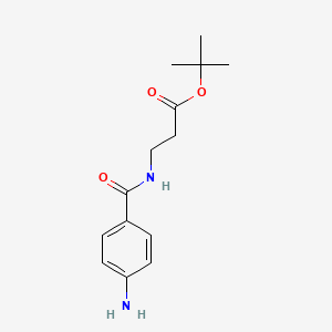 molecular formula C14H20N2O3 B13510230 Tert-butyl 3-(4-aminobenzamido)propanoate 