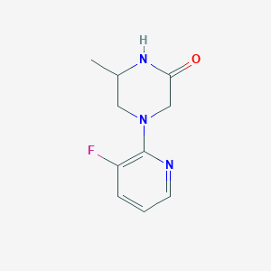 molecular formula C10H12FN3O B13510251 4-(3-Fluoropyridin-2-yl)-6-methylpiperazin-2-one 