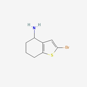 molecular formula C8H10BrNS B13510264 2-Bromo-4,5,6,7-tetrahydrobenzo[b]thiophen-4-amine 