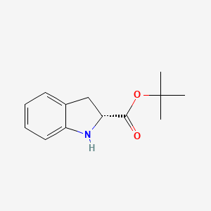 molecular formula C13H17NO2 B13510270 tert-butyl (2R)-2,3-dihydro-1H-indole-2-carboxylate 