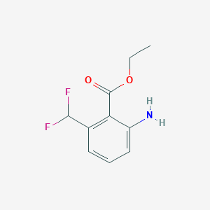 molecular formula C10H11F2NO2 B13510287 Ethyl 2-amino-6-(difluoromethyl)benzoate 