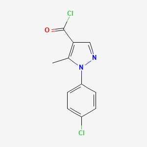 molecular formula C11H8Cl2N2O B1351029 1-(4-chlorophenyl)-5-methyl-1H-pyrazole-4-carbonyl chloride CAS No. 288252-38-0