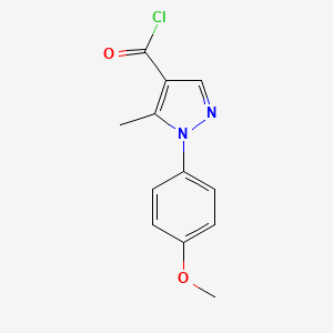 molecular formula C12H11ClN2O2 B1351030 1-(4-甲氧基苯基)-5-甲基-1H-吡唑-4-酰氯 CAS No. 306934-94-1