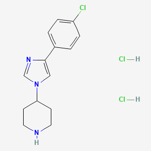 molecular formula C14H18Cl3N3 B13510310 4-[4-(4-chlorophenyl)-1H-imidazol-1-yl]piperidine dihydrochloride 