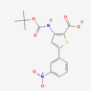 molecular formula C16H16N2O6S B13510314 3-Tert-butoxycarbonylamino-5-(3-nitrophenyl)thiophene-2-carboxylic acid 