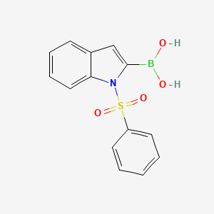molecular formula C14H12BNO4S B1351035 1-(苯磺酰基)-2-吲哚硼酸 CAS No. 342404-46-0