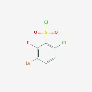 molecular formula C6H2BrCl2FO2S B13510355 3-Bromo-6-chloro-2-fluorobenzene-1-sulfonyl chloride 