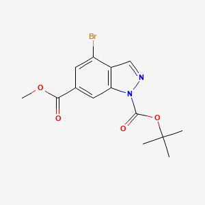 molecular formula C14H15BrN2O4 B13510371 1-tert-butyl 6-methyl 4-bromo-1H-indazole-1,6-dicarboxylate 