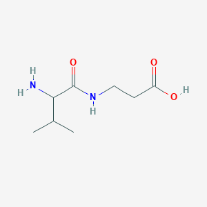 molecular formula C8H16N2O3 B13510404 3-(2-Amino-3-methylbutanamido)propanoic acid 