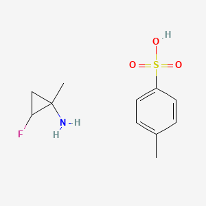 molecular formula C11H16FNO3S B13510414 2-Fluoro-1-methylcyclopropanamine 4-methylbenzenesulfonate 