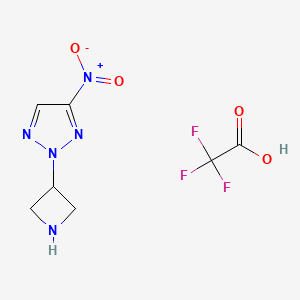 molecular formula C7H8F3N5O4 B13510466 2-(azetidin-3-yl)-4-nitro-2H-1,2,3-triazole; trifluoroacetic acid 