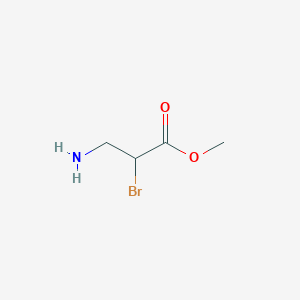 molecular formula C4H8BrNO2 B13510501 Methyl 3-amino-2-bromopropanoate 