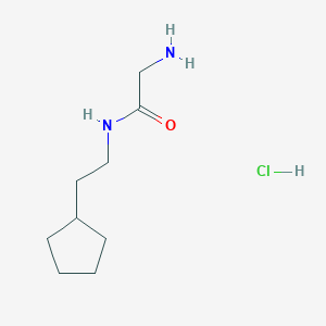 molecular formula C9H19ClN2O B13510520 2-amino-N-(2-cyclopentylethyl)acetamide hydrochloride 