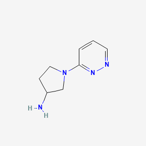 molecular formula C8H12N4 B13510527 1-(Pyridazin-3-yl)pyrrolidin-3-amine 