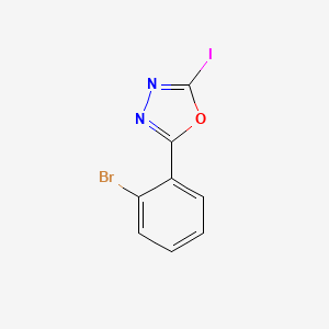 molecular formula C8H4BrIN2O B13510568 2-(2-Bromophenyl)-5-iodo-1,3,4-oxadiazole 