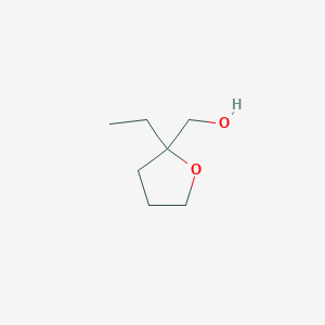 molecular formula C7H14O2 B13510615 (2-Ethyloxolan-2-yl)methanol 